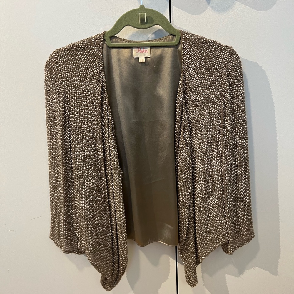 Beaded silk jacket